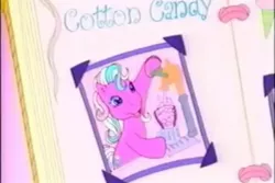 Size: 960x640 | Tagged: a charming birthday, cotton candy (g3), derpibooru import, g3, ponyville surprise birthday book, safe, screencap, solo