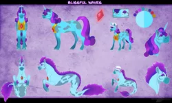 Size: 2025x1215 | Tagged: safe, artist:bijutsuyoukai, derpibooru import, oc, oc:blissful waves, pony, seapony (g4), unicorn, female, hat, mare, solo