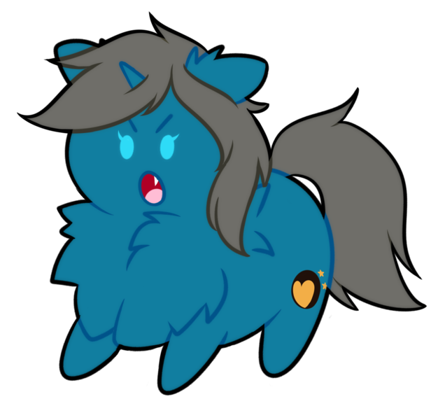 Size: 1794x1748 | Tagged: safe, artist:scarlet-spectrum, derpibooru import, oc, oc:blue moon, unofficial characters only, pony, unicorn, :o, >:o, angry, chest fluff, cute, ear fluff, fangs, female, filly, fluffy, glare, open mouth, shoulder fluff, simple background, solo, transparent background
