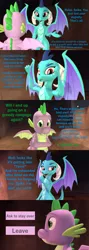 Size: 1920x5400 | Tagged: 3d, artist:papadragon69, cave, choice, comic, comic:spike's cyosa, cyoa, derpibooru import, dragon, emberspike, female, flexing, male, older, older spike, princess ember, safe, shipping, source filmmaker, spike, straight, teenager, teenage spike, tired, winged spike, yawn