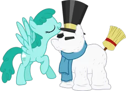 Size: 5607x4049 | Tagged: safe, artist:rainbowrage12, derpibooru import, spring melody, sprinkle medley, hearth's warming eve (episode), absurd resolution, hearth's warming eve, simple background, snow, snowpony, solo, transparent background, vector