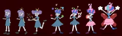 Size: 2944x882 | Tagged: safe, artist:magerblutooth, derpibooru import, boulder (pet), maud pie, rabbit, equestria girls, animal, balloon, balloon wings, blowing up balloons, clothes, clown, clown nose, confetti, crown, gloves, googly eyes, hat, image, jester hat, jewelry, juggling, maudie pie, mental shift, party popper, personality change, png, regalia, show accurate, simple background, smiling, story included, transformation, transformation sequence, transforming clothes, vector, when she smiles