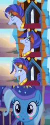 Size: 536x1324 | Tagged: safe, derpibooru import, edit, edited screencap, screencap, hoo'far, trixie, pony, road to friendship, to where and back again, blush sticker, blushing, comic, female, hoo'far's wagon, male, screencap comic, shipping, shipping domino, straight, stupid sexy hoo'far, trixfar, trixie's wagon