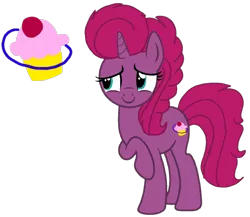 Size: 1246x1080 | Tagged: safe, artist:徐詩珮, derpibooru import, oc, oc:fizzy cake, pony, unicorn, magical lesbian spawn, next generation, offspring, parent:glitter drops, parent:tempest shadow, parents:glittershadow, simple background, transparent background