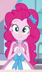 Size: 223x375 | Tagged: safe, derpibooru import, screencap, pinkie pie, equestria girls, equestria girls series, the craft of cookies, spoiler:eqg series (season 2), cropped, cute, diapinkes, looking at you, solo