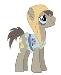 Size: 3000x3683 | Tagged: safe, artist:kyute-kitsune, derpibooru import, doctor whooves, time turner, earth pony, pony, hearth's warming eve (episode), background pony, bags under eyes, clothes, earth pony tribe, looking up, male, peasant, resource, simple background, solo, stallion, transparent background, vector