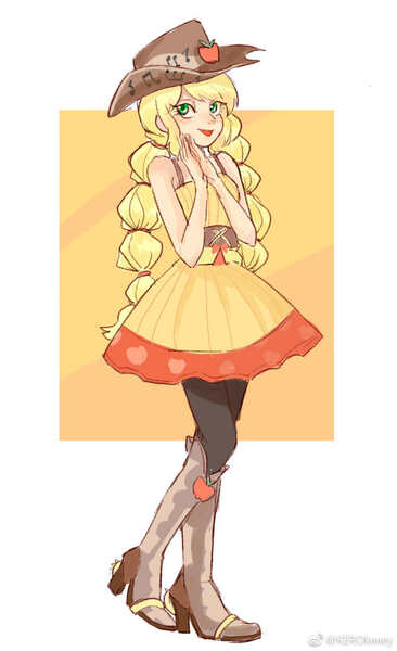 Size: 831x1361 | Tagged: safe, artist:keeerooooo1, derpibooru import, applejack, human, equestria girls, friendship through the ages, applejack's hat, boots, clothes, cowboy hat, hat, humanized, shoes, sleeveless