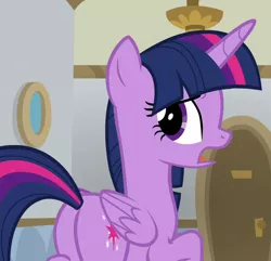 Size: 702x676 | Tagged: safe, derpibooru import, screencap, twilight sparkle, twilight sparkle (alicorn), alicorn, pony, friendship university, beautiful, butt, cropped, plot, solo, tail, twibutt