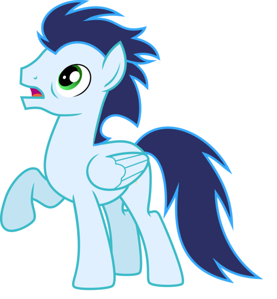 Size: 6000x6483 | Tagged: safe, alternate version, artist:chainchomp2, derpibooru import, soarin', pegasus, pony, the best night ever, absurd resolution, looking up, male, raised hoof, simple background, solo, stallion, transparent background, vector