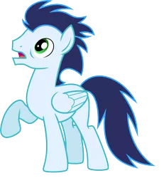 Size: 6000x6483 | Tagged: safe, alternate version, artist:chainchomp2, derpibooru import, soarin', pegasus, pony, the best night ever, absurd resolution, looking up, male, raised hoof, simple background, solo, stallion, transparent background, vector