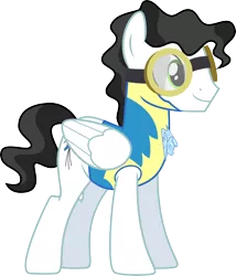 Size: 6000x7013 | Tagged: safe, artist:chainchomp2, derpibooru import, mercury, starry eyes (character), pegasus, pony, wonderbolts academy, absurd resolution, background pony, clothes, goggles, male, simple background, solo, stallion, transparent background, uniform, vector, wingpony badge, wonderbolt trainee uniform