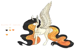 Size: 1386x900 | Tagged: safe, artist:lunawolf28, derpibooru import, oc, oc:healthy o'lantern, alicorn, pony, female, mare, reference sheet, simple background, solo, transparent background