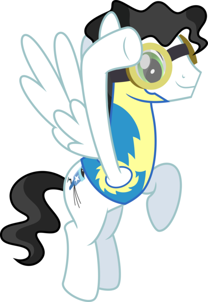 Size: 6000x8693 | Tagged: safe, artist:chainchomp2, derpibooru import, mercury, starry eyes (character), pegasus, pony, wonderbolts academy, absurd resolution, background pony, clothes, flying, goggles, male, salute, simple background, solo, stallion, transparent background, uniform, vector, wonderbolt trainee uniform