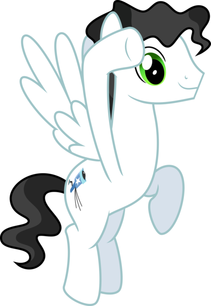 Size: 6000x8693 | Tagged: safe, alternate version, artist:chainchomp2, derpibooru import, mercury, starry eyes (character), pegasus, pony, wonderbolts academy, absurd resolution, background pony, flying, male, salute, simple background, solo, stallion, transparent background, vector