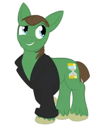 Size: 1280x1629 | Tagged: safe, artist:sixes&sevens, derpibooru import, ponified, earth pony, pony, clothes, doctor who, jacket, leather jacket, male, ninth doctor, simple background, solo, transparent background