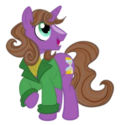 Size: 1024x1042 | Tagged: safe, artist:sixes&sevens, derpibooru import, ponified, pony, unicorn, ascot, blaze (coat marking), clothes, doctor who, eighth doctor, jacket, looking up, male, open mouth, raised hoof, simple background, solo, stallion, transparent background
