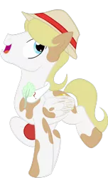 Size: 1166x1920 | Tagged: safe, artist:sixes&sevens, derpibooru import, doctor whooves, time turner, ponified, pegasus, pony, celery, cricket ball, doctor who, fifth doctor, hat, male, pinto, simple background, solo, transparent background