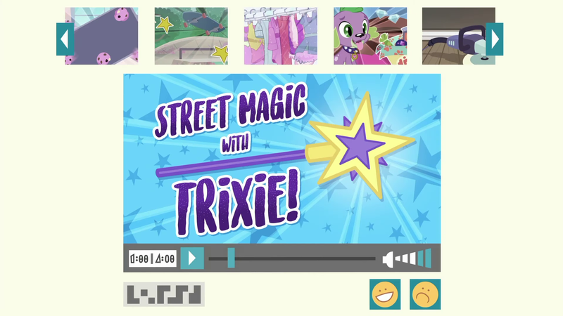 Size: 1920x1080 | Tagged: safe, derpibooru import, screencap, spike, spike the regular dog, dog, diy with applejack, equestria girls, equestria girls series, reboxing with spike!, sic skateboard, street chic, street magic with trixie, the craft of cookies, spoiler:eqg series (season 2), title card