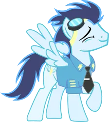 Size: 815x910 | Tagged: safe, artist:a01421, derpibooru import, soarin', pony, clothes, eyes closed, simple background, solo, transparent background, uniform, vector, wonderbolts dress uniform