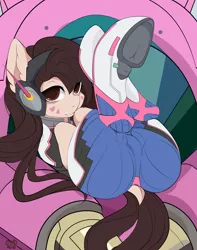 Size: 3000x3800 | Tagged: suggestive, artist:xsatanielx, derpibooru import, ponified, pony, butt, d.va, dock, female, frog (hoof), mare, mecha, overwatch, plot, rcf community, underhoof