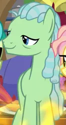 Size: 445x845 | Tagged: safe, derpibooru import, screencap, beachcomber (g4), pony, the hearth's warming club, cropped, solo focus