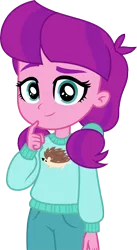 Size: 2749x5000 | Tagged: safe, artist:luckreza8, derpibooru import, lily longsocks, equestria girls, equestria girls series, street magic with trixie, spoiler:eqg series (season 2), background human, clothes, cute, female, happy, looking at you, simple background, smiling, solo, sweater, transparent background, vector