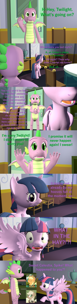 Size: 1920x7560 | Tagged: 3d, alicorn, applejack, artist:papadragon69, choice, comic, comic:spike's cyosa, cyoa, derpibooru import, dragon, lockers, older, older spike, safe, school of friendship, source filmmaker, spike, teenager, teenage spike, twilight sparkle, twilight sparkle (alicorn), winged spike