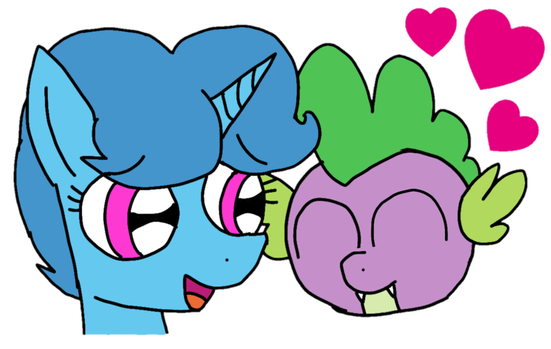 Size: 1325x841 | Tagged: safe, artist:徐詩珮, derpibooru import, spike, spring rain, unicorn, my little pony: the movie, crack shipping, female, heart, male, shipping, simple background, springspike, straight, transparent background, vector