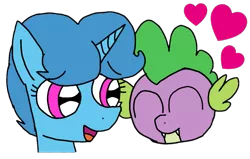 Size: 1325x841 | Tagged: safe, artist:徐詩珮, derpibooru import, spike, spring rain, unicorn, my little pony: the movie, crack shipping, female, heart, male, shipping, simple background, springspike, straight, transparent background, vector