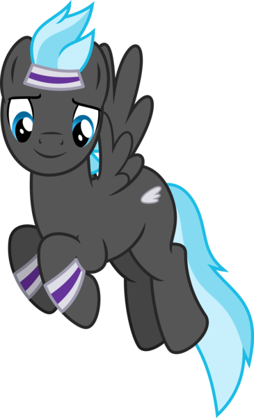 Size: 3653x6000 | Tagged: safe, artist:chainchomp2, derpibooru import, thunderclap, pegasus, pony, it ain't easy being breezies, absurd resolution, background pony, flying, headband, hoofband, looking down, male, simple background, solo, stallion, transparent background, vector