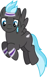 Size: 3653x6000 | Tagged: safe, artist:chainchomp2, derpibooru import, thunderclap, pegasus, pony, it ain't easy being breezies, absurd resolution, background pony, flying, headband, hoofband, looking down, male, simple background, solo, stallion, transparent background, vector