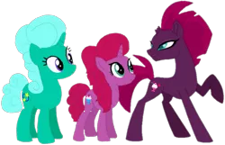 Size: 1681x1080 | Tagged: safe, artist:徐詩珮, derpibooru import, fizzlepop berrytwist, glitter drops, tempest shadow, oc, oc:betty pop, pony, unicorn, base used, broken horn, daughter, family, female, glittershadow, horn, lesbian, magical lesbian spawn, mother and child, mother and daughter, next generation, offspring, parent:glitter drops, parent:tempest shadow, parents:glittershadow, shipping, simple background, transparent background