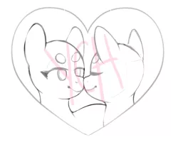 Size: 2000x1600 | Tagged: safe, artist:veincchi, derpibooru import, oc, pony, boop, commission, couple, cute, heart, hearts and hooves day, holiday, love, noseboop, valentine, valentine's day, your character here