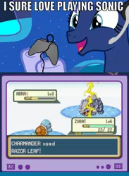 Size: 563x769 | Tagged: safe, derpibooru import, princess luna, pony, gamer luna, all kinds of wrong, exploitable meme, gamer meme, meme, obligatory pony, pokémon, seems legit, this picture could literally not be more wrong, troll quote, trolling, tv meme