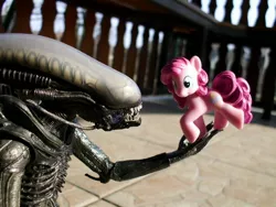 Size: 2048x1536 | Tagged: alien, alien (franchise), artist:jazzy90, derpibooru import, irl, photo, pinkie pie, safe, toy, xenomorph