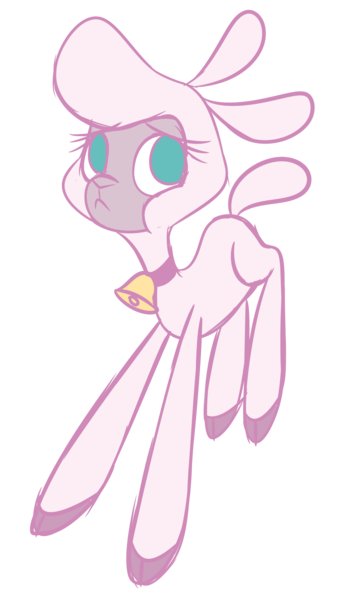 Size: 1094x1859 | Tagged: artist:neon--oni, bell, bell collar, cloven hooves, collar, community related, derpibooru import, female, lamb, no pupils, pom lamb, safe, sheep, simple background, solo, them's fightin' herds, transparent background