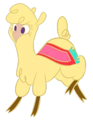 Size: 1280x1673 | Tagged: alpaca, artist:neon--oni, cloven hooves, community related, cute, derpibooru import, female, no pupils, paprika paca, safe, simple background, solo, them's fightin' herds, transparent background