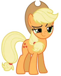 Size: 5289x6511 | Tagged: safe, artist:estories, derpibooru import, applejack, earth pony, pony, absurd resolution, applejack's hat, cowboy hat, cute, female, hat, mare, simple background, smiling, smirk, solo, transparent background, vector