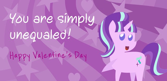 Size: 641x312 | Tagged: safe, artist:pacificgreen, derpibooru import, starlight glimmer, pony, unicorn, holiday, pointy ponies, s5 starlight, solo, valentine, valentine's day