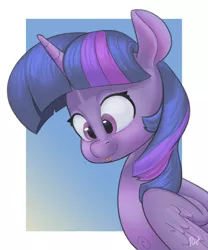 Size: 1234x1486 | Tagged: safe, artist:tentinythimbles, derpibooru import, twilight sparkle, twilight sparkle (alicorn), alicorn, pony, female, mare, signature, smiling, solo