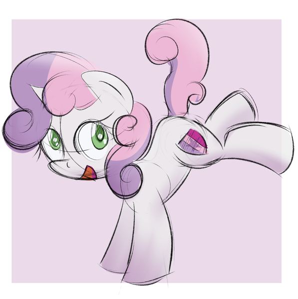 Size: 1280x1287 | Tagged: safe, artist:vaetan, derpibooru import, sweetie belle, pony, unicorn, bucking, cute, cutie mark, diasweetes, female, filly, open mouth, solo, the cmc's cutie marks