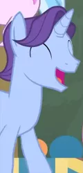 Size: 313x651 | Tagged: safe, derpibooru import, screencap, november rain, silverstream, pony, unicorn, teacher of the month (episode), spoiler:interseason shorts, cute, eyes closed, friendship student, male, novemberbetes, offscreen character, smiling