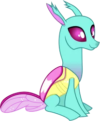 Size: 3000x3625 | Tagged: .ai available, artist:cloudyglow, background changeling, changedling, changeling, derpibooru import, safe, simple background, sitting, solo, spiracle, the hearth's warming club, transparent background, vector