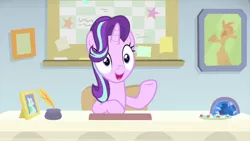 Size: 1280x720 | Tagged: safe, derpibooru import, screencap, starlight glimmer, pony, starlight the hypnotist, spoiler:interseason shorts, guidance counselor, solo, starlight's office