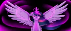 Size: 6252x2718 | Tagged: safe, artist:miiv12, derpibooru import, twilight sparkle, twilight sparkle (alicorn), alicorn, pony, absurd resolution, female, mare, serious, serious face, solo, spread wings, wings