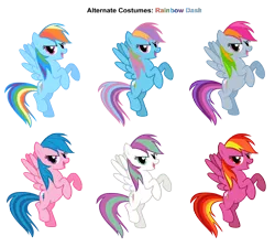 Size: 2900x2600 | Tagged: safe, artist:nethear, artist:pika-robo, derpibooru import, blossomforth, feathermay, firefly, rainbow dash, rainbow dash (g3), pegasus, pony, alternate costumes, female, g1, g1 to g4, g3, g3 to g4, g4, generation leap, mare, palette swap, race swap, recolor, simple background, transparent background, vector