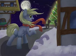 Size: 1000x733 | Tagged: safe, anonymous artist, derpibooru import, derpy hooves, pegasus, pony, competition:derpibooru 2012, female, hearth's warming eve, mare