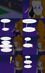 Size: 2000x3200 | Tagged: safe, artist:jake heritagu, artist:little-tweenframes, derpibooru import, adagio dazzle, comic:aria's archives, comic:rise, series:sciset diary, equestria girls, clothes, comic, dialogue, dress, female, implied sunset shimmer, mobile phone, phone, speech bubble