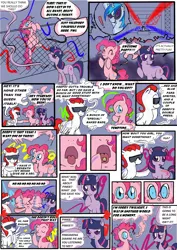 Size: 1500x2123 | Tagged: artist:theuglyother, comic:pinkie's night out, derpibooru import, drugs, lsd, oc, pinkie pie, safe, twilight sparkle, vinyl scratch