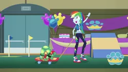 Size: 1920x1080 | Tagged: safe, derpibooru import, screencap, rainbow dash, tank, best in show: the victory lap, equestria girls, equestria girls series, spoiler:eqg series (season 2), clothes, converse, shoes, skateboard